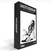 Mothership: Core Set - Black rectangular box with white front panel featuring black and white sci-fi illustration and bold "Mothership Sci-Fi.