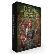 Roll Player: Fiends & Familiars - Roll Player Fiends & Familiars expansion box featuring fantasy characters including a knight, an archer, and various.