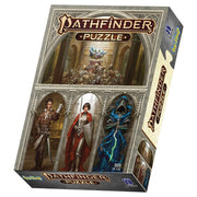 Pathfinder Gods & Magic 1000 Piece Puzzle - Puzzle box featuring fantasy characters including a warrior, mage, and celestial figure in a detailed fantasy art style.
