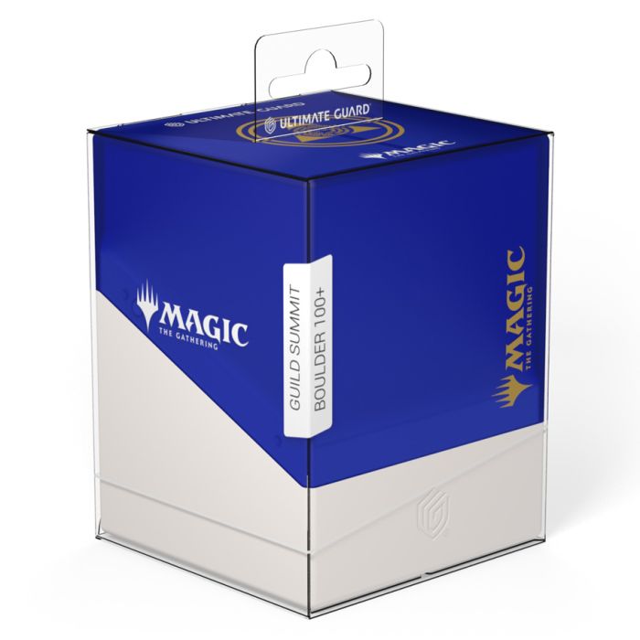 Ultimate Guard Boulder 100+ Magic: The Gathering "Guild Summit" - Azorius - The Gathering and Ultimate Guard logos, designed for card protection.