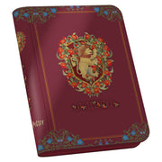 Ultimate Guard Zipfolio 160+ Binder: Harry Potter 4 Houses - Gryffindor - Maroon zip binder with gold Gryffindor lion crest and ornate blue corner designs.