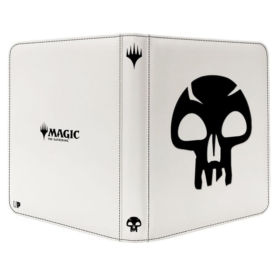 Binder: 12-Pocket: PRO: Magic the Gathering: Mana 8 Swamp - The Gathering logo and large black swamp mana skull symbol on front, small skull symbols on spine and bottom corner.