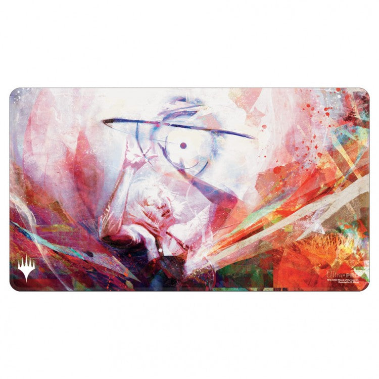 Ultra Pro Holofoil Playmat - MTG March of the Machine: The Aftermath - The Gathering logo in the corner.