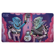 Ultra Pro Playmat -Magic the Gathering: Secret Lair: Shattergang Brothers - Rectangular gaming playmat featuring two cartoonish blue-skinned goblin characters holding potions, set against a purple and