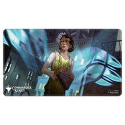 Playmat: MtG: Commander Series: Giada, Font of Hope - The Gathering playmat featuring Giada, Font of Hope, woman with brown hair and green dress holding a book, surrounded by.