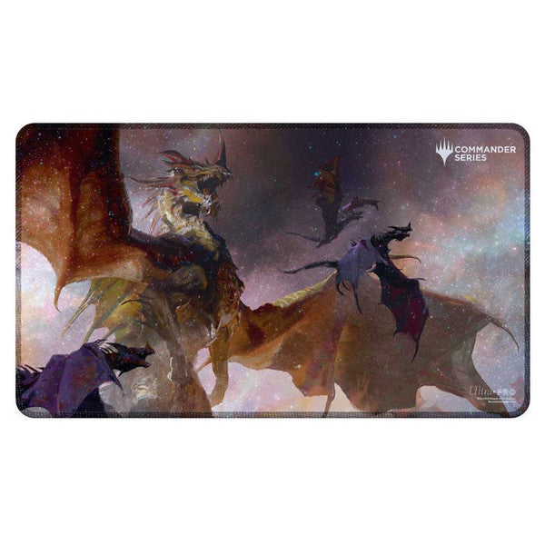 Ultra Pro Holofoil Playmat -Magic the Gathering: Commander Series - The Ur-Dragon - Magic the Gathering Commander Ultra Pro Holofoil playmat featuring a large red and black dragon with glowing eyes against a.