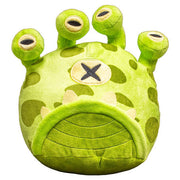 Gamer Pouch: D&D: Large Gazer (PREORDER) - Green plush pouch shaped like a large beholder monster with five eyestalks and stitched details.