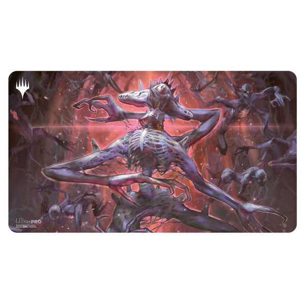 Playmat: Magic the Gathering: Duskmourn: Overlord of the Balemurk - Overlord of the Balemurk artwork with a dark, eerie atmosphere.