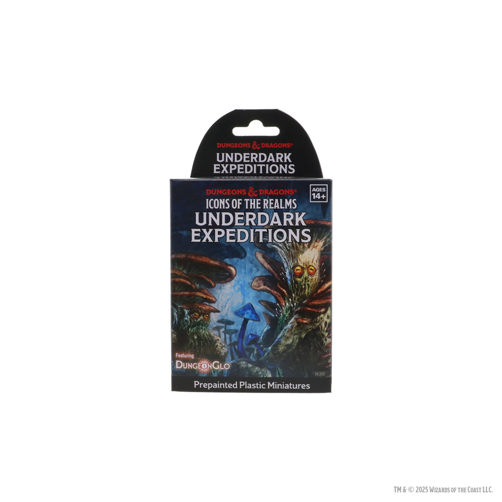 D&D Icons of the Realms: Underdark Expeditions Booster - D&D Icons of the Realms Underdark Expeditions Booster pack with fantasy creature artwork in dark blue and black tones.