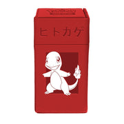 Ultra Pro Pokémon M2 Deck Box - Charmander - Red rectangular deck box with white Charmander outline and Japanese text on the front flap.