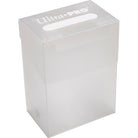 Ultra Pro Poly Deck Box - Clear - Clear rectangular Ultra Pro poly deck box with frosted lid and recessed grip handle.