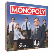 Monopoly: The Office - Monopoly board game box featuring The Office theme with main characters on cover in business attire.