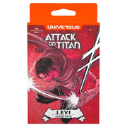 UniVersus: Attack on Titan: Battle for Humanity: Levi Clash Deck - Attack on Titan Levi Clash Deck card game box with red background and illustrated Levi in action pose.