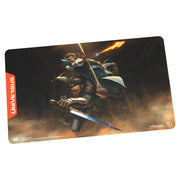 Playmat: UniVersus: Critical Role: Arrows & Daggers - Rectangular gaming playmat with dark fantasy artwork of two armed characters in dynamic pose, featuring black, brown, and.