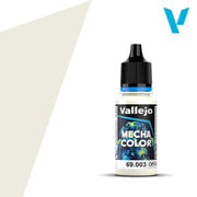 Vallejo Mecha Color: Offwhite (18ml) - 18ml bottle of Vallejo Mecha Color offwhite paint with black dropper cap and label detailing color and brand.