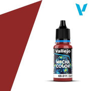 Vallejo Mecha Color: Dark Red (18ml) - Small plastic bottle of Vallejo Mecha Color paint in dark red with black flip-top cap and label displaying brand and color.