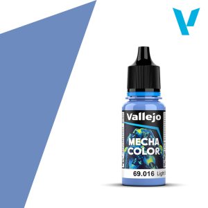 Vallejo Mecha Color: Light Blue (18ml) - Small plastic bottle of Vallejo Mecha Color paint in light blue with black screw cap and detailed label.