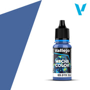 Vallejo Mecha Color: Blue (18ml) - Small cylindrical blue paint bottle with black dropper cap and Vallejo Mecha Color label.