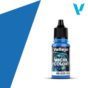Vallejo Mecha Color: Electric Blue (18ml) - Small plastic bottle of Vallejo Mecha Color paint in bright electric blue with black screw cap and graphic label.