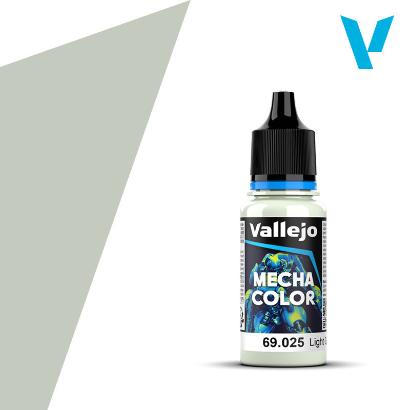 Vallejo Mecha Color: Light Green (18ml) - 18ml Vallejo Mecha Color paint bottle in light green with black cap and label detailing.