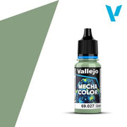 Vallejo Mecha Color: Green Blue (18ml) - Small plastic bottle of green-blue acrylic paint with black twist cap and colorful Vallejo Mecha Color label.