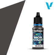 Vallejo Mecha Color: Chipping Brown (18ml) - Small plastic bottle of Vallejo Mecha Color paint in dark brown with black screw cap and blue label accents.