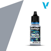 Vallejo Mecha Color: Light Grey (18ml) - Small 18ml plastic bottle of Vallejo Mecha Color light grey paint with black twist cap and detailed blue and black label.