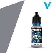 Vallejo Mecha Color: Medium Grey (18ml) - 18ml plastic bottle of Vallejo Mecha Color paint in medium grey with black cap and blue label accents.