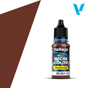 Vallejo Mecha Color: Rust Texture Matt (18ml) - Brown rust-colored matte paint bottle with black cap and blue label accents.