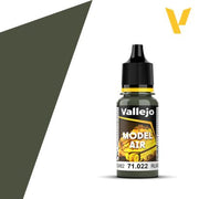 Vallejo Model Air: Light Green RLM82 (18ml) - Vallejo Model Air 18ml bottle with black cap and light green RLM82 paint visible in color swatch.