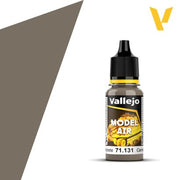 Vallejo Model Air: Concrete (18ml) - 18ml bottle of Vallejo Model Air acrylic paint in matte concrete gray with black cap.