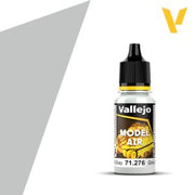 Vallejo Model Air: USAF Light Gray (18m) - Small clear plastic bottle with black dropper cap labeled Vallejo Model Air USAF Light Gray paint.