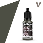 Vallejo Primer: Russian Green 4BO (18ml) - 18ml bottle of Vallejo Primer in Russian Green 4BO with black cap and military-themed label.