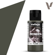 Vallejo Primer: Russian Green 4BO (60ml) - 60ml Vallejo Primer bottle in Russian Green 4BO with black cap and military-themed label.