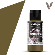 Vallejo Primer: Earth Green (60ml) - 60ml bottle of Vallejo Earth Green primer paint with black cap and labeled front.