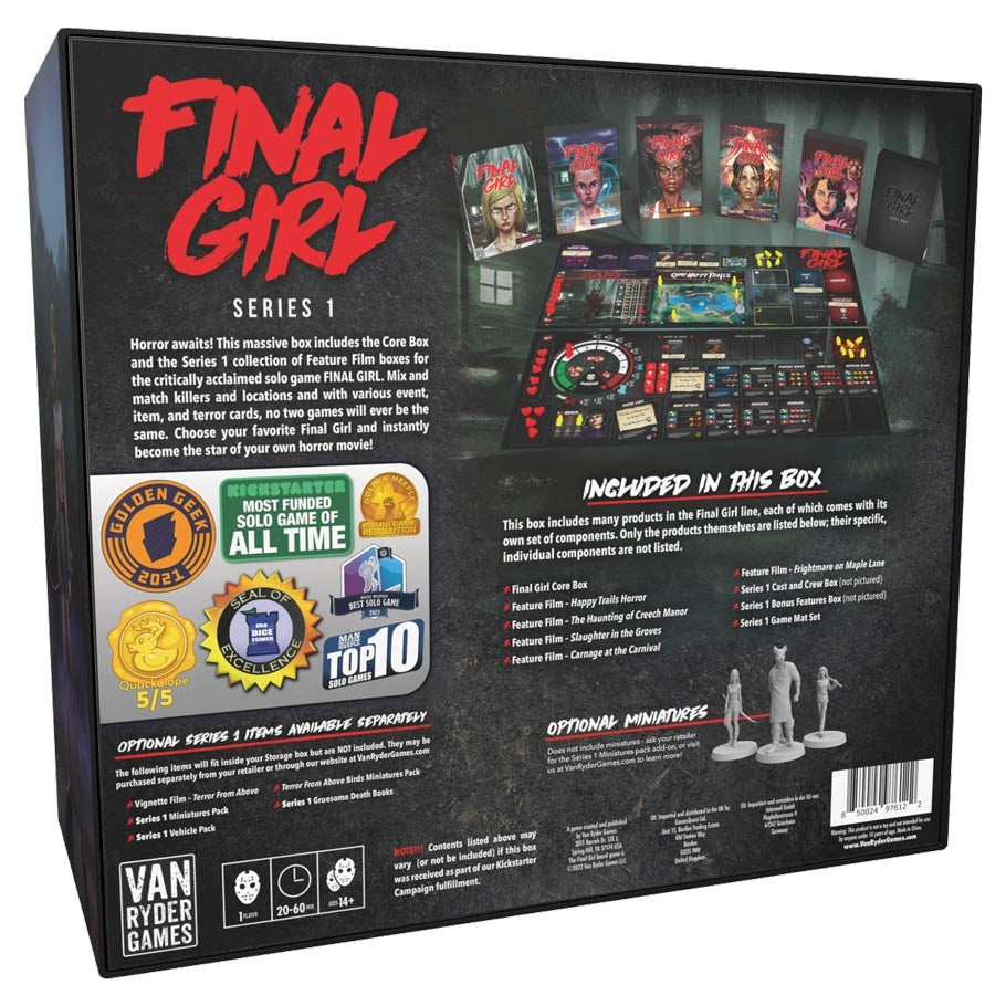 Final Girl: Series 1 Ultimate Box - Final Girl Series 1 Ultimate Box board game with dark horror-themed artwork and red title text on black background.