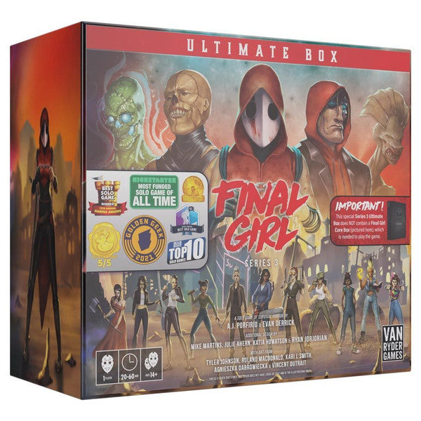 Final Girl: Series 3 Ultimate Box - Final Girl Series 3 Ultimate Box with red and black color scheme, featuring horror-themed character illustrations and bold.