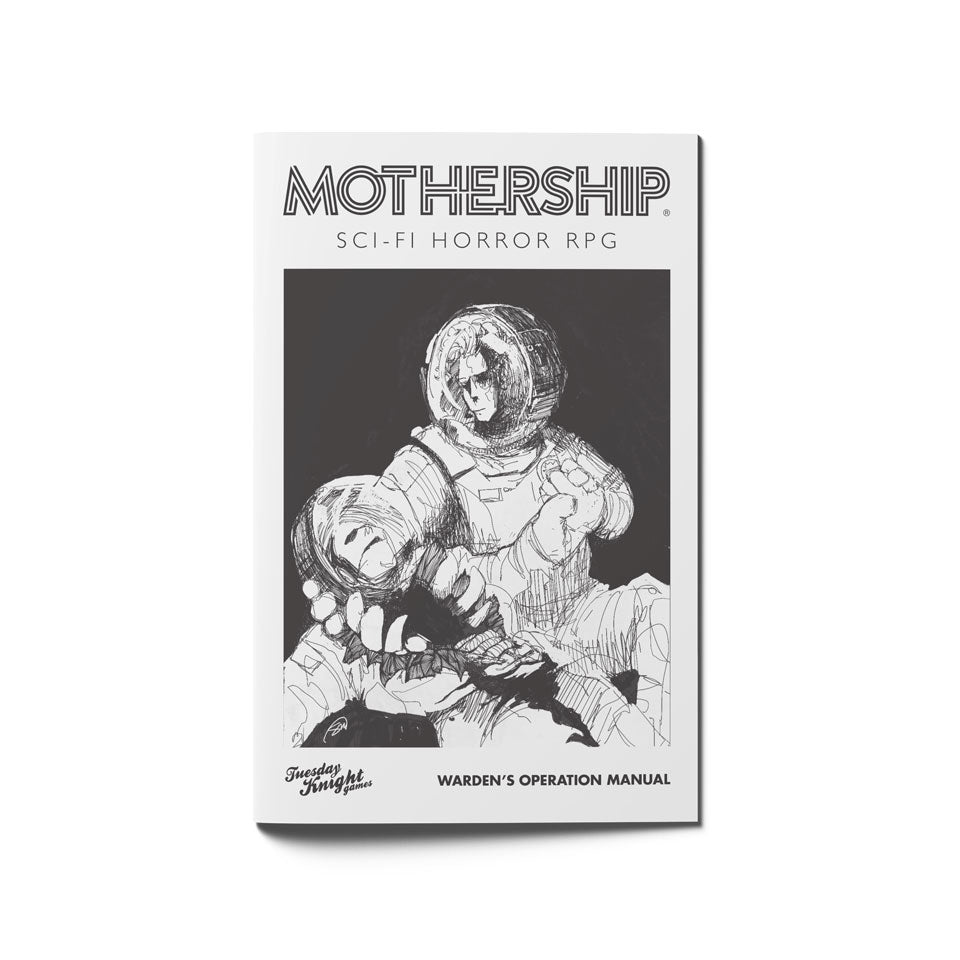 Mothership: Warden's Operations Manual (PREORDER) - Warden's Operations Manual with sci-fi horror themed illustration on cover.