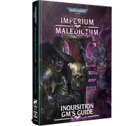 Warhammer 40,000 Roleplay: Imperium Maledictum Inquisition GM's Guide - Warhammer 40,000 Imperium Maledictum Inquisition GM's Guide with dark purple cover featuring armored Inquisitor holding a.