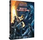 Warhammer Fantasy Roleplay: High Elf Player's Guide - Warhammer Fantasy Roleplay High Elf Player's Guide book with dark fantasy cover art showing armored elves in battle against.