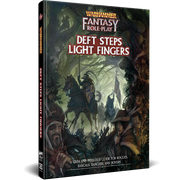 Warhammer Fantasy Roleplay: Deft Steps Light Fingers - Warhammer Fantasy Roleplay book with dark forest cover art featuring cloaked figures and shadowy creatures, titled Deft.