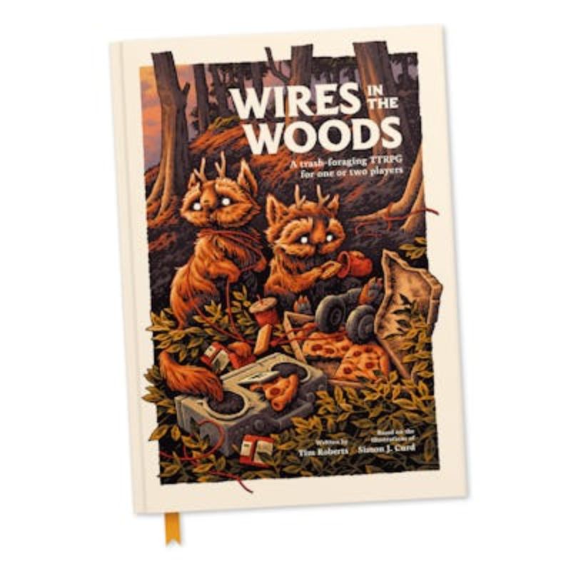 Wires in the Woods (PREORDER) - Softcover RPG book titled "Wires in the Woods" featuring an illustrated forest scene with two whimsical creatures surrounded