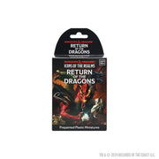 D&D Icons of the Realms: Return of the Dragons Booster - D&D Icons of the Realms Return of the Dragons booster pack with fiery dragon artwork on black and red background.