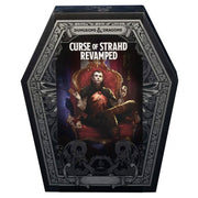 D&D 5th: Curse of Strahd Revamped - Dungeons & Dragons Curse of Strahd Revamped game box shaped like a coffin with a vampire lord on the cover.