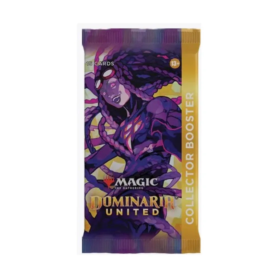 Magic: the Gathering - Dominaria United - Collector Booster Pack - The Gathering Dominaria United collector booster pack with character artwork.
