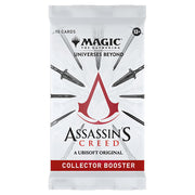 Magic: The Gathering - Assassin's Creed - Collector Booster Pack - The Gathering booster pack featuring Assassin’s Creed logo and black crossed swords design.