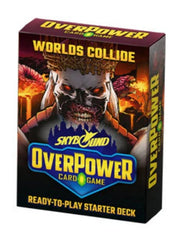 OverPower CCG: Skybound: Starter Deck (Worlds Collide) - OverPower CCG Worlds Collide starter deck box featuring fiery skull warrior artwork in dark red and black tones.