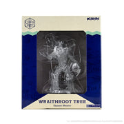 Critical Role Mini: Wraithroot Tree - Transparent gray miniature of a ghostly tree creature with twisted branches and roots in blue and white packaging.