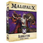 Malifaux 3rd Edition: Bloodletting - Malifaux 3rd Edition Bloodletting game box featuring dark fantasy artwork with monstrous creatures and a central armored.