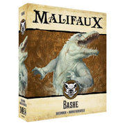 Malifaux 3rd Edition: Bashe - Malifaux 3rd Edition Bashe box featuring white crocodile-like creature with open mouth on brown textured background.